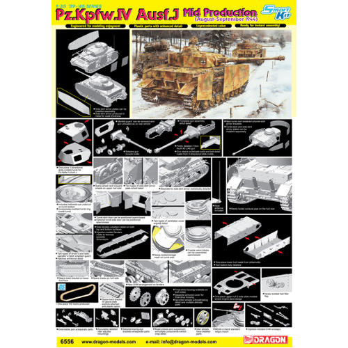 Dragon 1/35 Pz.Kpfw.IV Ausf.J Mid Production (Premium Edition) Plastic Model Kit