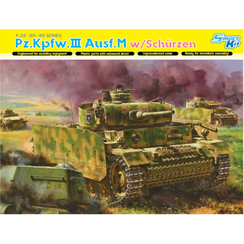 Dragon 1/35 Pz.Kpfw.III Ausf.M w/Schurzen Plastic Model Kit [6604]