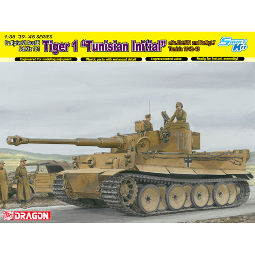 Dragon 1/35 Tiger I "Tunisia Initial Tiger" Plastic Model Kit