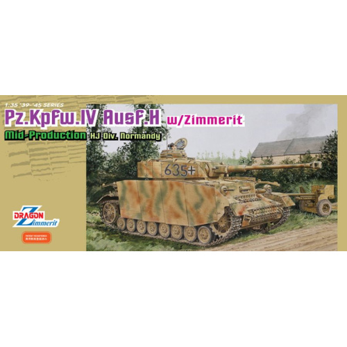 Dragon 1/35 Pz.Kpfw.IV Ausf.H Mid Production w/Zimmerit Plastic Model Kit [6611]