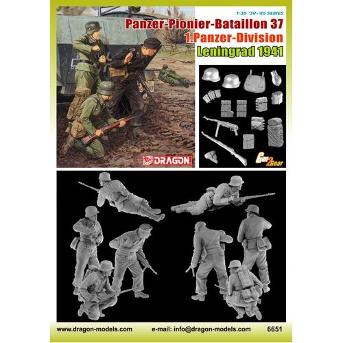 Dragon 1/35 Panzer-Pionier-Bataillon 37, 1.Panzer-Division (Leningrad 1941) Plastic Model Kit [6651]