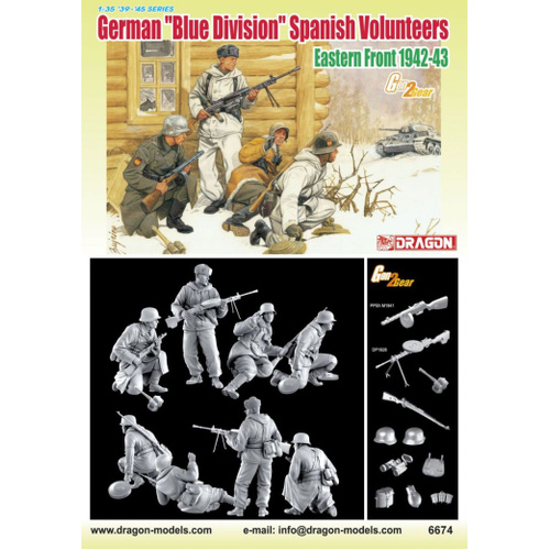 Dragon 1/35 German Blue Div Spanish Volunteer Plastic Model Kit