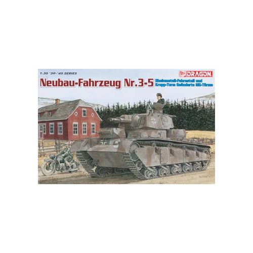 Dragon 1/35 Neubau-Fahrzeug Nr.3-5, Rheinmetall-Fahrestell und Krupp-Turm Geanderte MG-Turme [6690]