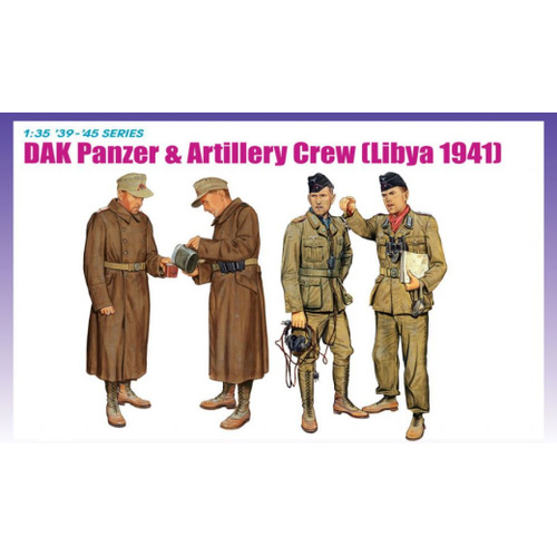 Dragon 1/35 DAK Panzer & Artillery Crew (Libya 1941) Plastic Model Kit [6693]