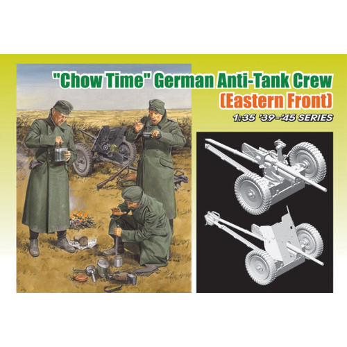Dragon 1/35 "CHOW TIME" GERMAN ANTI-TANK CREW w/3.7cm PaK 35/36 EASTERN FRONT [6697]