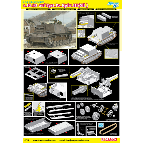 Dragon 1/35 s.I.G.33 auf Fgst.Pz.Kpfw.III(Sfl.) Plastic Model Kit