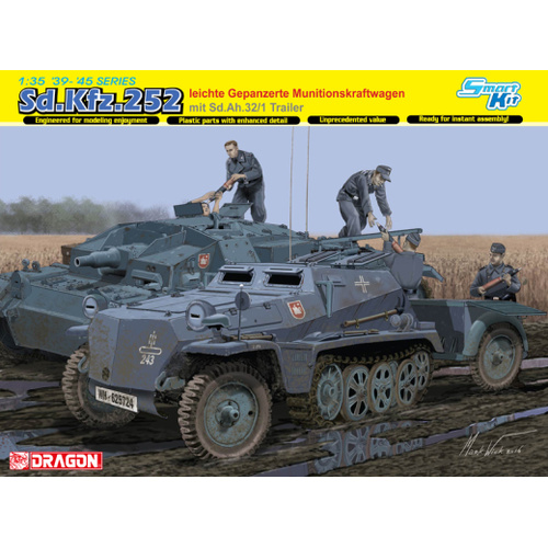 Dragon 1/35 Sd.Kfz.252 leichte Gepanzerte Munitionskraftwagen mit Sd.Ah.32/1 Trailer [6718]