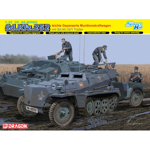 Dragon 1/35 Sd.Kfz.252 leichte Gepanzerte Munitionskraftwagen mit Sd.Ah.32/1 Trailer [6718]