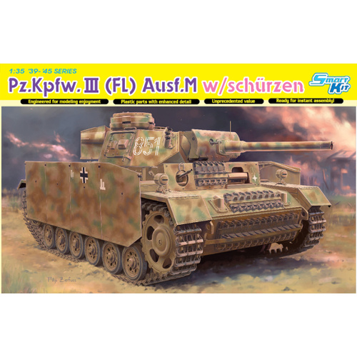 Dragon 1/35 Pz.Kpfw.III (Fl) Ausf.M w/SCHÜRZEN (SMART KIT) [6776]