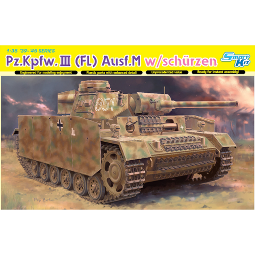 Dragon 1/35 Pz.Kpfw.III (Fl) Ausf.M w/SCHÜRZEN (SMART KIT) [6776]