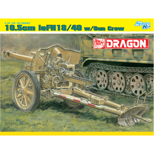 Dragon 1/35 10.5cm leFH 18/40 w/Gun Crew (Smart Kit) [6795]