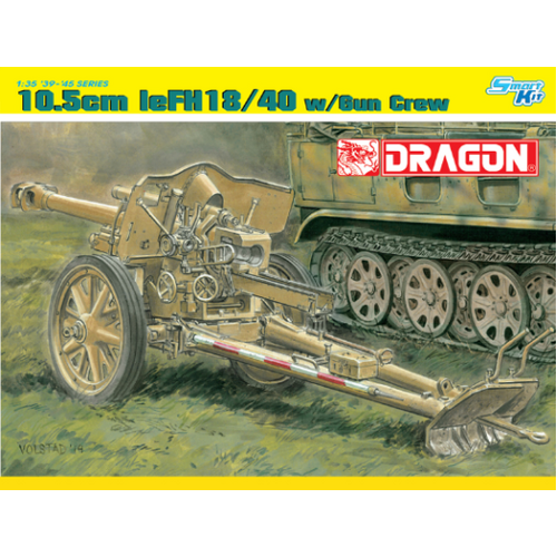 Dragon 1/35 10.5cm leFH 18/40 w/Gun Crew (Smart Kit) [6795]