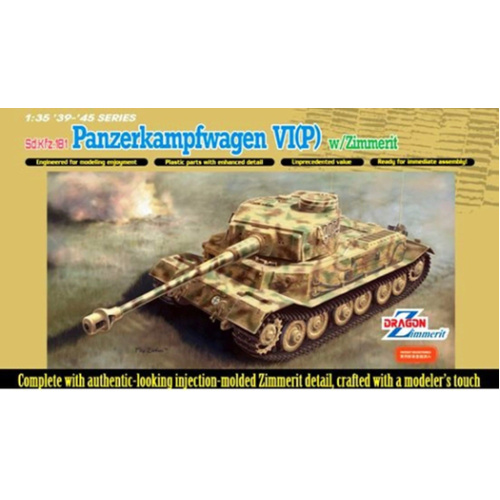 Dragon 1/35 PANZERKAMPFWAGEN VI(P) w/ZIMMERIT [6797]
