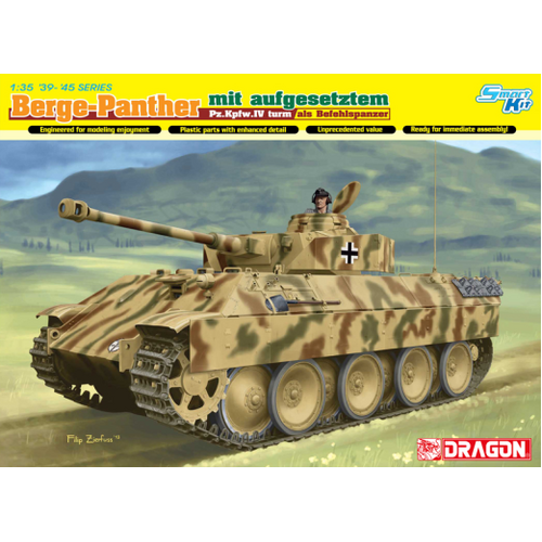 Dragon 1/35 BERGEPANTHER mit AUFGESETZTEM Pz.Kpfw.IV TURM ALS BEFEHLSPANZER [6835]