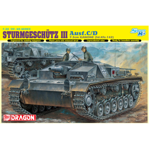Dragon 1/35 Sturmgeschutz 7.5cm Kanone (Sd.Kfz.142) Ausf.C/D Plastic Model Kit