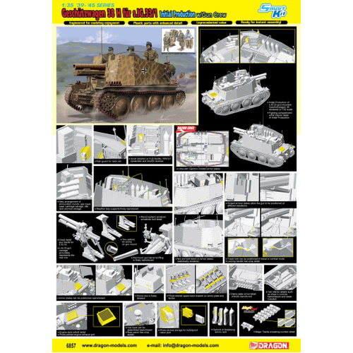 Dragon 1/35  Sd.Kfz.138/1 Geschützwagen 38 H für s.IG.33/1 Initial Production (Smart Kit) [6857]