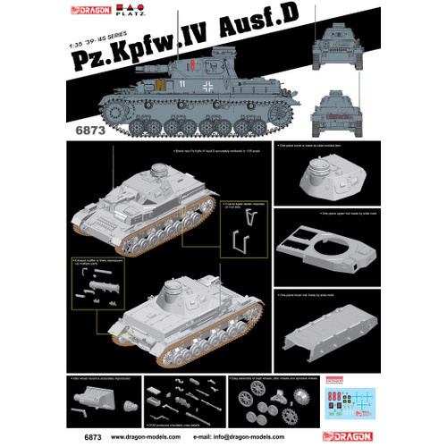 Dragon 1/35 Pz.Kpfw.IV Ausf.D (Smart Kit) [6873]