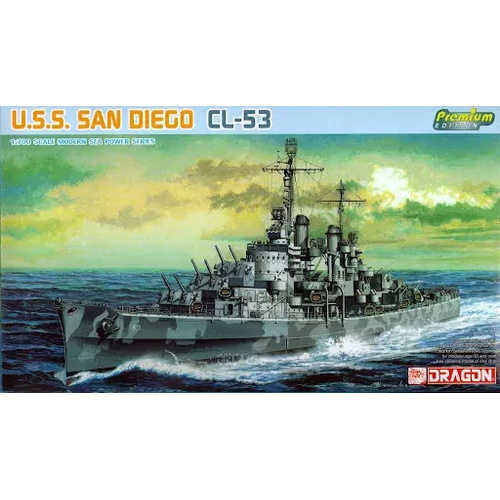 Dragon 1/700 U.S.S. San Diego CL-53 Plastic Model Kit