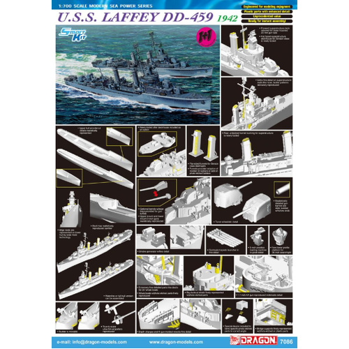 Dragon 1/700 U.S.S. Laffey DD-459 1942 (Twin Pack) [7086]