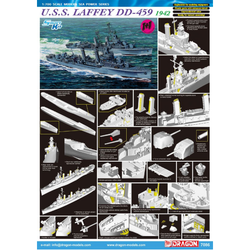 Dragon 1/700 U.S.S. Laffey DD-459 1942 (Twin Pack) [7086]