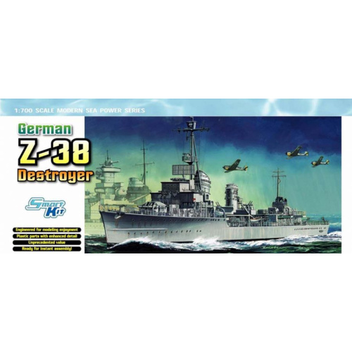 Dragon 1/700 German Z-38 Destroyer (Smart Kit) [7134]