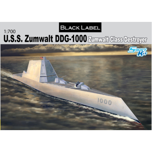 Dragon 1/700 U.S.S. Zumwalt Class Destroyer DDG-1000 (Black Label) [7141]