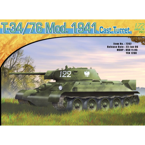 Dragon 1/72 T-34/76 Mod.1941 Cast Turret [7262]
