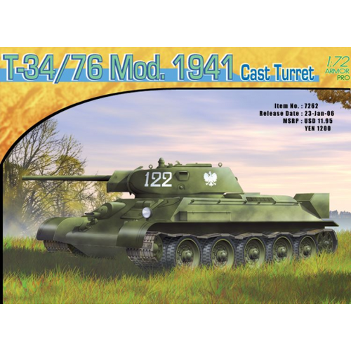 Dragon 1/72 T-34/76 Mod.1941 Cast Turret [7262]