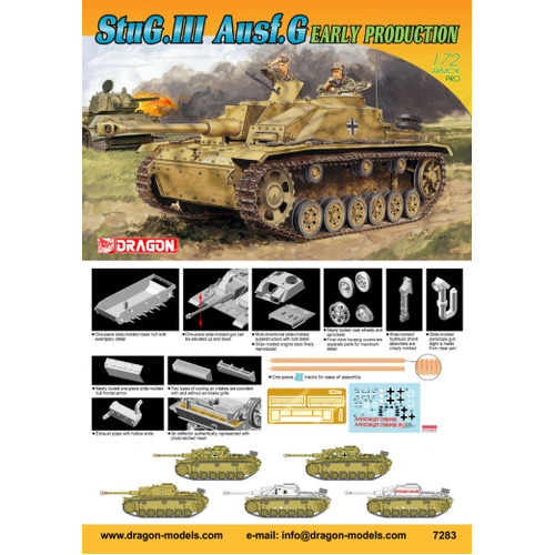 Dragon 1/72 Stug.III Ausf.G Early Production Plastic Model Kit