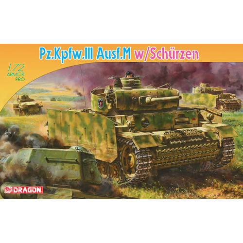 Dragon 1/72 Pz.Kpfw.III Ausf.M w/SCHURZEN [7323]