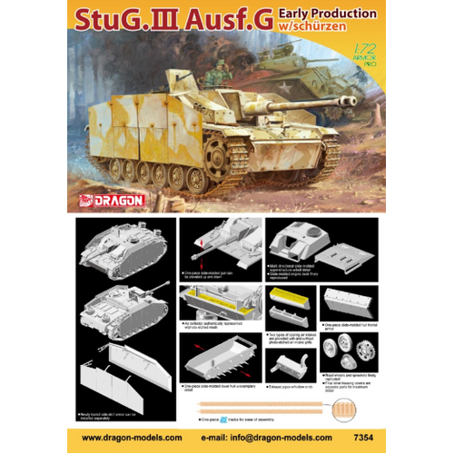 Dragon 1/72 StuG.III Ausf.G Early Production w/Schurzen [7354]