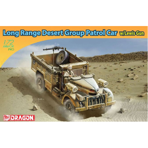Dragon 1/72 Long Range Desert Group (LRDG) Patrol Car w/Lewis Gun [7439]