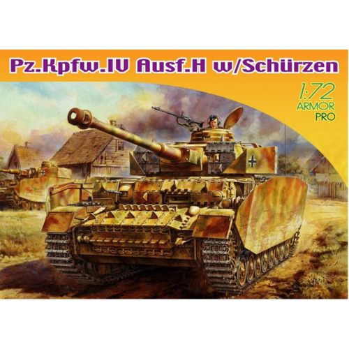 Dragon 1/72 Pz.Kpfw.IV Ausf.H w/Schurzen Plastic Model Kit [7497]