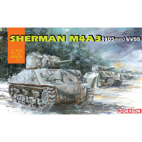 Dragon 1/72 M4A3(105mm) VVSS Plastic Model Kit [7569]