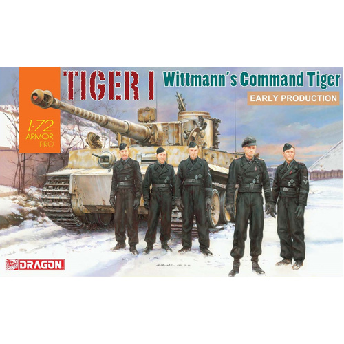 Dragon 1/72 Tiger I Early, Wittmann's Command Tiger Plastic Model Kit [7575]
