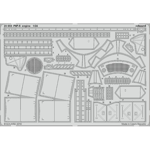 *DISC* Eduard 1/24 F6F-5 engine Photo-etch set (Airfix) [23033]