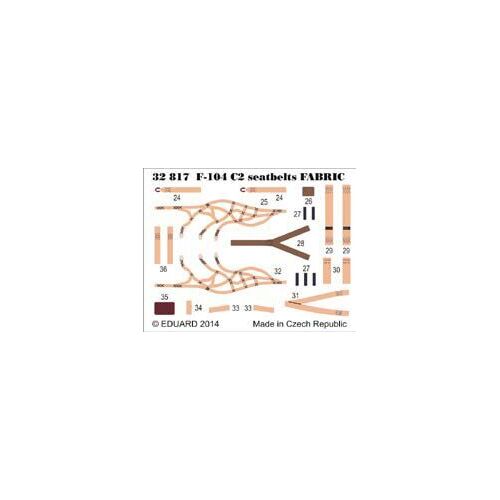 Eduard 1/32 F-104 C2 Starfighter seat-belts Super Fabric (Italeri)
