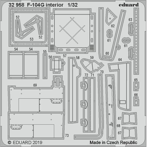 Eduard 1/32 F104G interior detail set (Italeri)