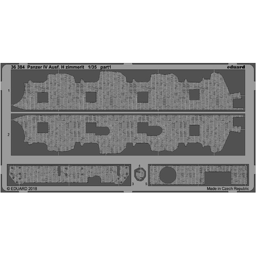 Eduard 1/35 Zimmerit Panzer IV Ausf.H Photo Etch Set