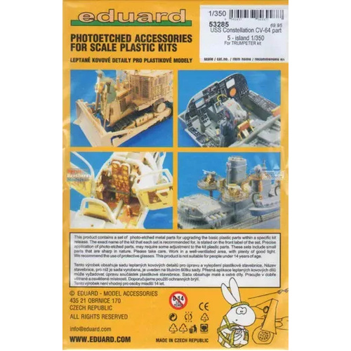 Eduard 1/350 USS Constellation CV-64 part 5 - island Photo etched parts [53285]