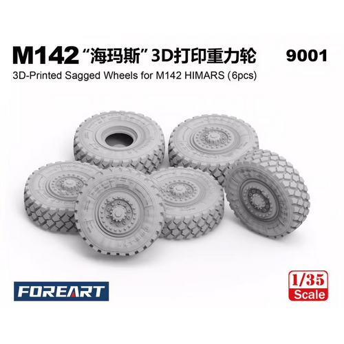 ForeArt 1/35 3D-Printed Sagged Wheels for M142 HIMARS