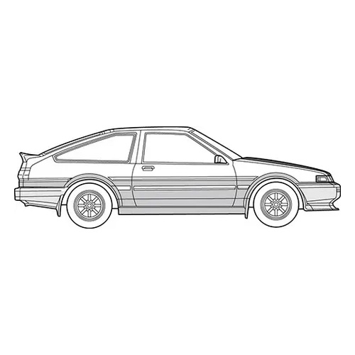 Fujimi 1/24 Toyoya AE86 Trueno w/Carbon Hood Decal [Tohge-3 EX-1] Plastic Model Kit
