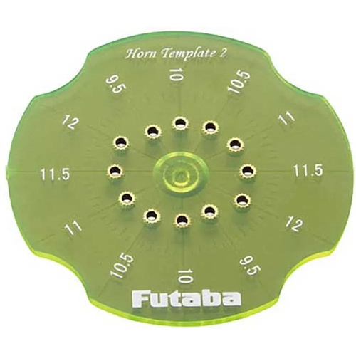 Futaba SX Servo Horn Drill Template 2(9.5mm-12mm) [FUTSXHT2912]