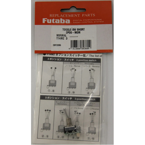 Futaba 18MZ  TOGGLE SW 3TF101F(Short 2 position momentary [FUTEBT2285]