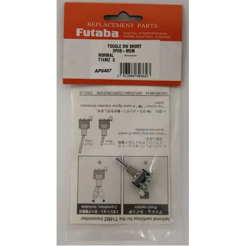 Futaba 18MZ  TOGGLE SW 3TF101G Short 3 position momentary [FUTEBT2287]