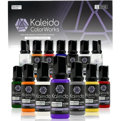 Gaahleri Kaleido ColorWorks 12 Primary Matt Colours Paint Set