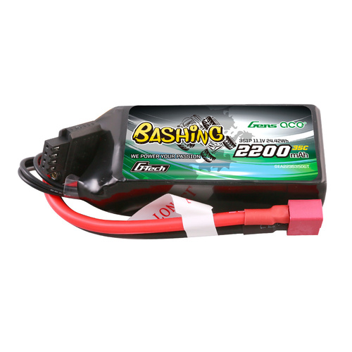 Gens Ace G-Tech 3S Bashing 2200mAh 35C 11.1V Soft Pack Lipo Battery (Deans)