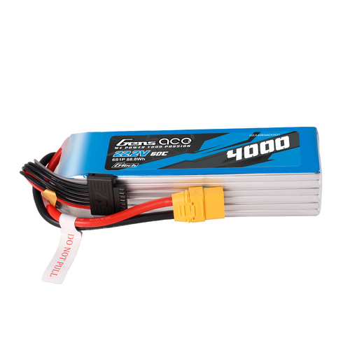 Gens Ace G-Tech 6S 4000mAh 60C 22.2V Soft Pack Lipo Battery (XT90)