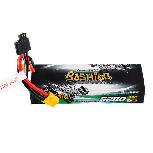 Gens Ace G-Tech 2S 5200mAh 35C 7.4V Hardcase/Hardwired Lipo Battery (1TO3)