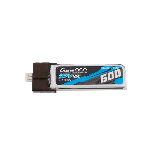 Gens Ace 1S 600mAh 45C 3.7V Soft Pack Lipo Battery (UMX)